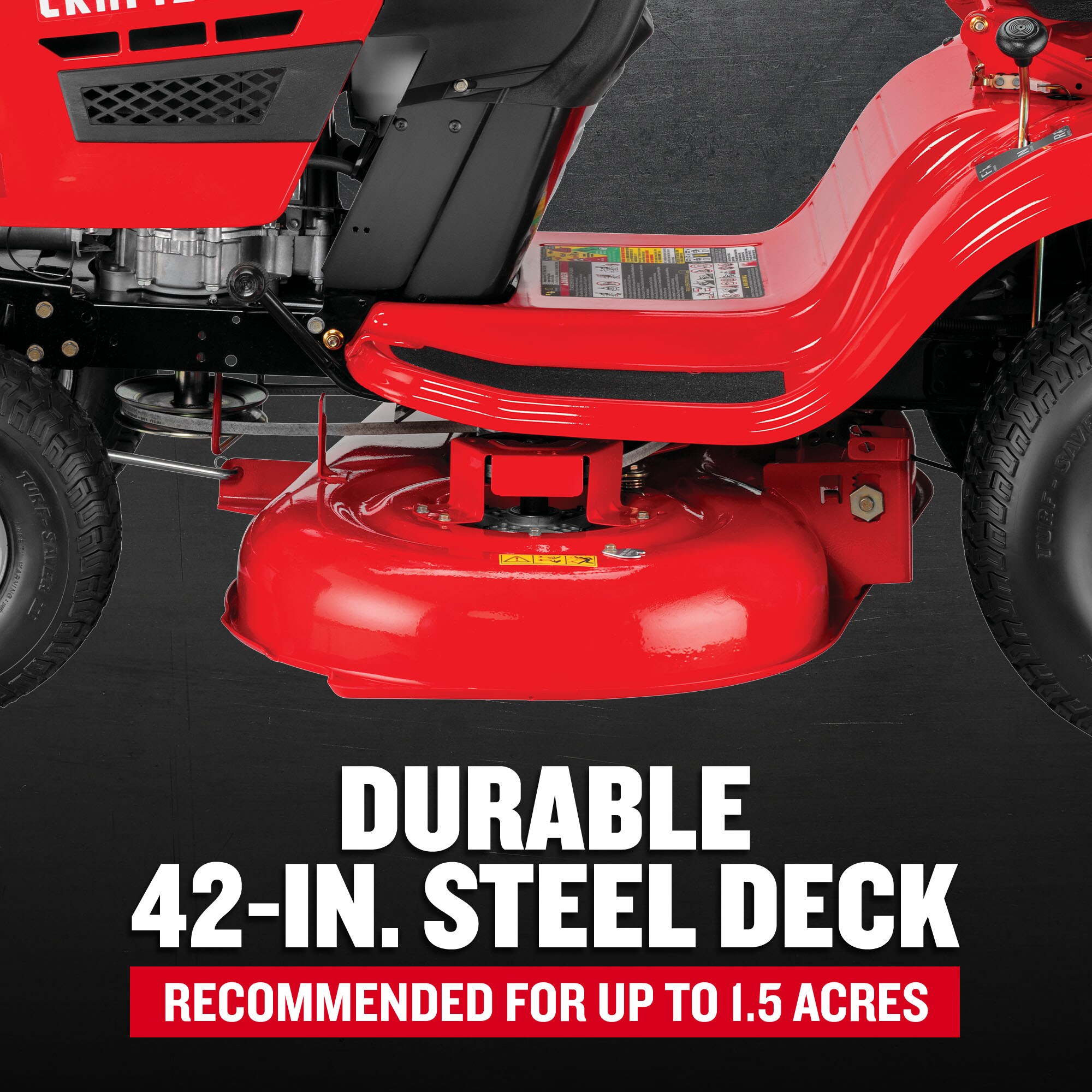 Wide 42" deck, fewer passes